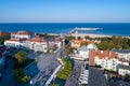 Sopot resort in Poland with SPA, pier, beach, hotels and old li Royalty Free Stock Photo